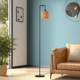 Thehotsale Cylindrical Shape Modern Floor Lamp Standing Light 158Cm H, Light Brown - thumbnail 4
