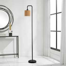 Thehotsale Cylindrical Shape Modern Floor Lamp Standing Light 158Cm H, Light Brown - thumbnail 3