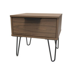 Fuji 1 Drawer Bedside In Carini Walnut (Ready Assembled) - thumbnail 3
