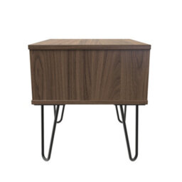 Fuji 1 Drawer Bedside In Carini Walnut (Ready Assembled) - thumbnail 2