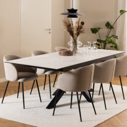 Furniture To Go Heaven Extendable Dining Table With Ceramic White Top (L) 240Cm Seats Up To 6 - thumbnail 6