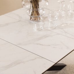 Furniture To Go Heaven Extendable Dining Table With Ceramic White Top (L) 240Cm Seats Up To 6 - thumbnail 8