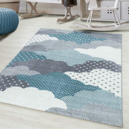 "Bravich Blue Clouds Kids Rug 120 X 170Cm (4' X 5'6"")"
