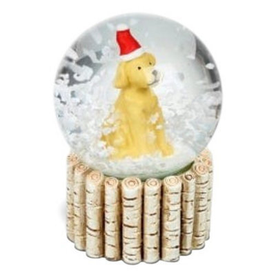 Heaven Sends Christmas Miniature Golden Labrador Snow Globe 5 X 4 X 4 Cm - Festive Dog Ornament