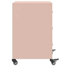Berkfield Bedside Cabinet Pink 36X39X59 Cm Steel - thumbnail 7