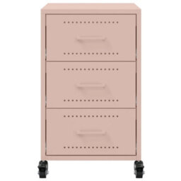Berkfield Bedside Cabinet Pink 36X39X59 Cm Steel - thumbnail 6