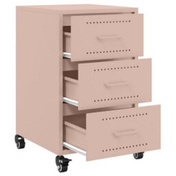 Berkfield Bedside Cabinet Pink 36X39X59 Cm Steel - thumbnail 9