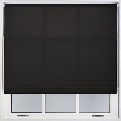 Furnished Daylight Roller Blinds - Black Trimmable Blind For Windows And Doors (W)175Cm (L)165Cm - image 1
