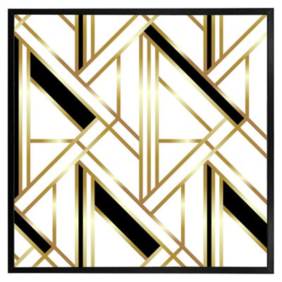 "Andrew Lee Golden Art Deco (Picutre Frame) / 16X16"" / Grey" - image 1