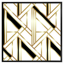 "Andrew Lee Golden Art Deco (Picutre Frame) / 16X16"" / Grey" - thumbnail 8