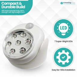 Neel Blue 7 Led Lights Motion Activated Cordless Sensor- White, Pack Of 1 - thumbnail 4