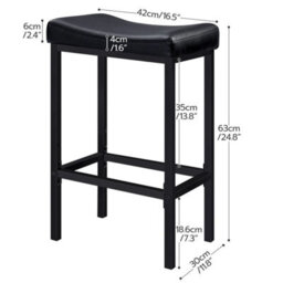 Bar Stools Set Of 2 Breakfast Bar Stool Kitchen Stools Bar Chair 42 X 30 X 63 Cm - thumbnail 2