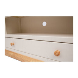 Cabinet Bits Trevi Off White 1 Drawer Tv Cabinet Wood Knob - thumbnail 5