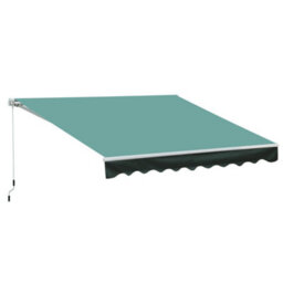 Outsunny Garden Sun Shade Canopy Retractable Awning, 3 X 2.5M, Green - thumbnail 2