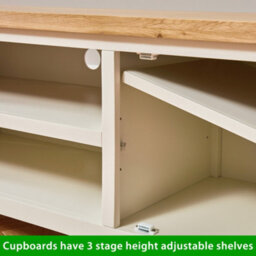 The Furniture Market Cotswold Cream Painted Large Widescreen Tv Unit Up To 80 Tv Size - thumbnail 7