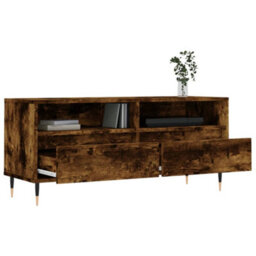 Walplus Tv Cabinet Smoked Oak 100X34.5X44.5 Cm Engineered Wood - thumbnail 4