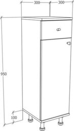 Vcm Bathroom Furniture Bathroom Cabinet Drawer Nilosi - thumbnail 5