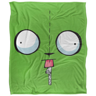 Invader Zim Silky Face Gir Supersoft Blanket Multicoloured (152Cm X 127Cm) - image 1