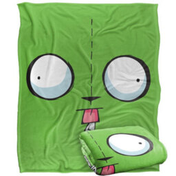 Invader Zim Silky Face Gir Supersoft Blanket Multicoloured (152Cm X 127Cm) - thumbnail 2