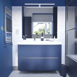 GoodHome Imandra Matt Blue Bathroom Single Wall Cabinet (H)90Cm (W)40Cm - thumbnail 8