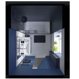 GoodHome Imandra Matt Blue Bathroom Single Wall Cabinet (H)90Cm (W)40Cm - thumbnail 7