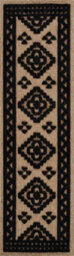 Harper Diamond Pattern Water Resistant Indoor Area Rugs Black 120X170 Cm - thumbnail 4