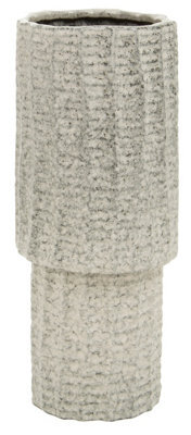 Orsina Textured Large Vase, Contemporary Design Flower Vase, Tiered Design Modern Vase For A Variety Of Decors - image 1
