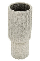 Orsina Textured Large Vase, Contemporary Design Flower Vase, Tiered Design Modern Vase For A Variety Of Decors - thumbnail 2