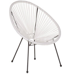 Beliani Bistro 3-Piece White Pe Rattan 2-Seater Round Set - Indoor Outdoor. - thumbnail 6