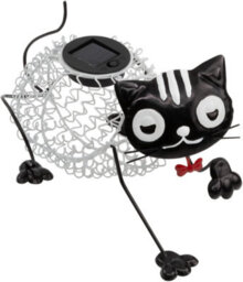 GloBrite Solar Cat Garden Light - Metal 3D Garden Decor - Waterproof  Solar Garden Lights For Porch, Courtyard, Pathway, & Garden - thumbnail 4