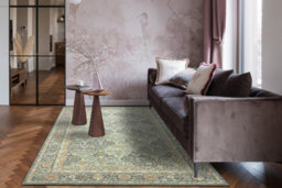 RugsX Wool Carpet Soho 477.27.la500 Osta - Rhombus, Frame Geometric Natural Green Blue 200X300 Cm - thumbnail 5