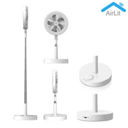 GeoSmartPro Vanity Mirror, Fan & Light - Portable & Smart With Adjustable Height - thumbnail 4