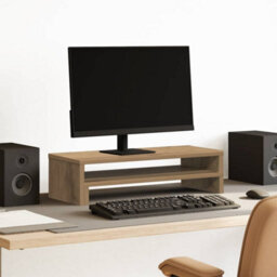 Walplus Monitor Stand Artisian Oak 54X22X15 Cm Engineered Wood - thumbnail 1