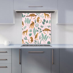 Warren Reed Designer Hand Drawn Leopards Premium Glass Kitchen Splashback W900mm X H750mm - thumbnail 6