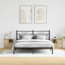 Berkfield Bedside Cabinets With Led 2 Pcs Sonoma Oak 50X34.5X50 Cm - thumbnail 3