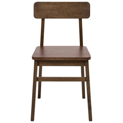 Wyld And Coco Heritage Set Of 2 Dark Brown Rubberwood Dining Chairs - Traditional High Back, Hand-Painted Finish - image 1