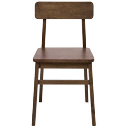 Wyld And Coco Heritage Set Of 2 Dark Brown Rubberwood Dining Chairs - Traditional High Back, Hand-Painted Finish - thumbnail 1