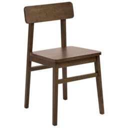 Wyld And Coco Heritage Set Of 2 Dark Brown Rubberwood Dining Chairs - Traditional High Back, Hand-Painted Finish - thumbnail 4