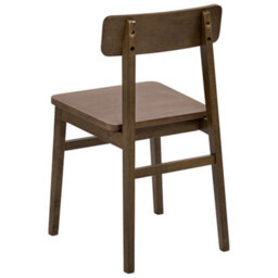 Wyld And Coco Heritage Set Of 2 Dark Brown Rubberwood Dining Chairs - Traditional High Back, Hand-Painted Finish - thumbnail 6
