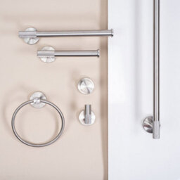 Toilet Paper Holder Rea 6611 Modern Brush Steel - thumbnail 5