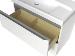 GoodHome Imandra Gloss White Freestanding Bathroom Cabinet (H) 820mm (W) 800mm - thumbnail 2