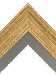 Frames By Post Scandi Oak Frame With Dark Grey Mount For Image Size 9 X 6 - thumbnail 3