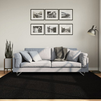 Berkfield Rug Huarte Short Pile Soft And Washable Black 200X200 Cm - image 1
