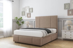 "Sloomy Lisbon Mink Plush Divan Bed Set 2 Drawers Right Side - 54"" Floor Standing   & 12"" Footboard 2'6 Small Single" - thumbnail 2
