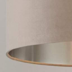 Lighting Collection Mali Taupe Velvet Shade - thumbnail 4
