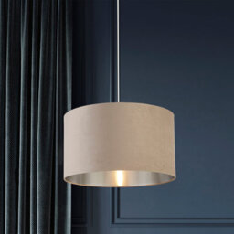 Lighting Collection Mali Taupe Velvet Shade - thumbnail 5