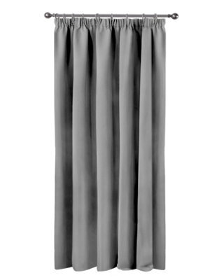 Emma Barclay Cali Blackout Thermal Pencil Pleat Door Curtain, Grey - 46 X 84 Inch Single Panel - image 1