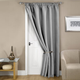Emma Barclay Cali Blackout Thermal Pencil Pleat Door Curtain, Grey - 46 X 84 Inch Single Panel - thumbnail 5
