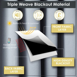 Emma Barclay Cali Blackout Thermal Pencil Pleat Door Curtain, Grey - 46 X 84 Inch Single Panel - thumbnail 8