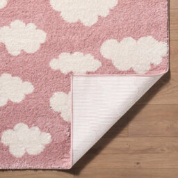 Livabliss Fossay Shaggy-Washable Pink Ivory Modern High Pile Living Bedroom Rug 200 X 275 Cm Easy Care, Non Shedding - thumbnail 4
